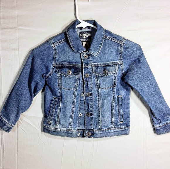 Oshkosh B'gosh Boy's 5T Med. Wash Snap Button Down Jean/Denim Jacket - Picture 9 of 9